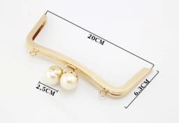 K688 Lovely Lotus Flower head Kiss Clasp 20CM Gold DIY Handmade Coin Purse Screw Square Metal Purse Frame