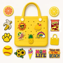 1/16pcs Summer Fruit & Beach Theme Bag Charms Set DIY Decorative Pins Lemon Pineapple Fashion Women Handbag Tote Accessories