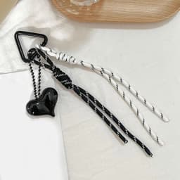 Fashionable Heart Leather Rope Keychain Heart-shaped Y2K Bag Pendant Ornaments Mobile Phone Lanyard Gifts Bag Accessories 