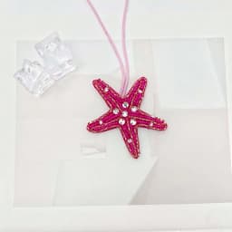 Fashionable Handmade Woven Starfish Bag Pendant, Cute Starfish Keychain Decoration, DIY Charm Bag Accessories