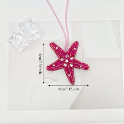 Fashionable Handmade Woven Starfish Bag Pendant, Cute Starfish Keychain Decoration, DIY Charm Bag Accessories