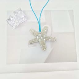 Fashionable Handmade Woven Starfish Bag Pendant, Cute Starfish Keychain Decoration, DIY Charm Bag Accessories