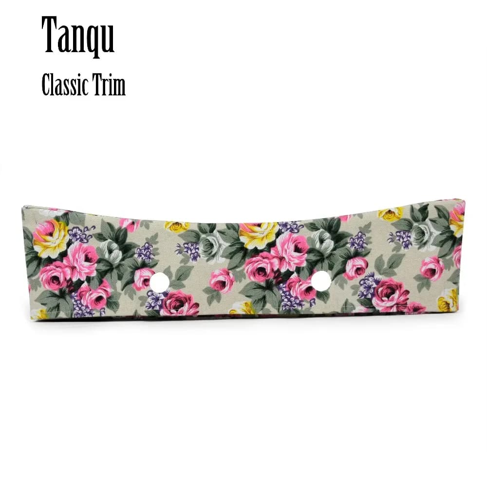 TANQU New Colorful Classic Floral Fabric Trim Cotton Fabric Decoration for Classic Big Obag Handbag O Bag Standard Body