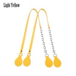 Tanqu New Arrival Long Edge Painting Handles Faux Leather Flat PU Belt and Drops with Thicken Shiny Chain for OBag for EVA O Bag