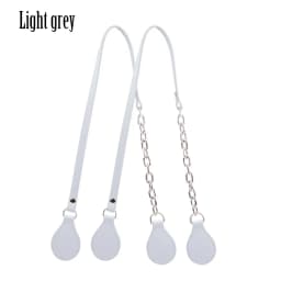 Tanqu New Arrival Long Edge Painting Handles Faux Leather Flat PU Belt and Drops with Thicken Shiny Chain for OBag for EVA O Bag