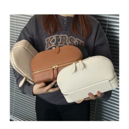 Free personalized pu pebble leather cosmetic bag women earring jewelry storage box zipper organizer leather travel jewelry box
