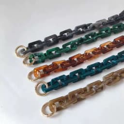 New Fashion Woman Handbag Accessory Chain Brown Beige Acrylic Blue Resin Chain Luxury Strap Women Clutch Shoulder Purse Chain