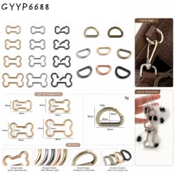 10/30/100PCS Bone Shape Open Metal Buckles Carabiner Clip Keyring Buckle For Key Chain Backpack Handbag Purse Strap Accessories