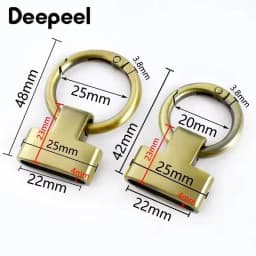 5-20Pcs 20/25mm Deepeel O Ring Metal Buckles Handbag Belt Snap Clasp Bag Sides Clip Buckle Hook for Keychain Hardware Accessory