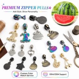 5/20/100PCS Summer Series 5# Nylon Multicolor Metal Zippers Puller Slider For Broken Buckle Purse Bags Dress Sewing Accessories