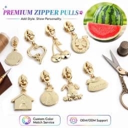 5/20/100PCS Summer Series 5# Nylon Multicolor Metal Zippers Puller Slider For Broken Buckle Purse Bags Dress Sewing Accessories