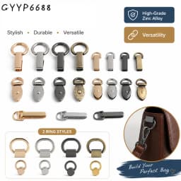 10/30/100PCS Metal Leaf Shape Bag Anchor D-ring For DIY Leather Shoulder Handbag Straps Hanger Hooks Connector Clips Accessories