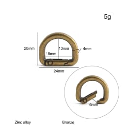 20/50/100PCS 13mm 16mm 19mm 25mm Metal Buckles Spring D Ring Keyring Clasps For Bags Shoulder Hanger Connect Hook Accessories