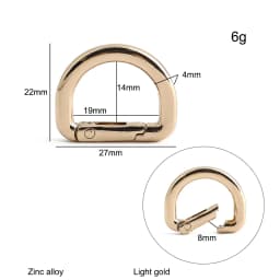 20/50/100PCS 13mm 16mm 19mm 25mm Metal Buckles Spring D Ring Keyring Clasps For Bags Shoulder Hanger Connect Hook Accessories