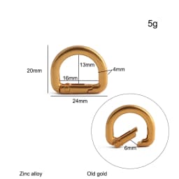 20/50/100PCS 13mm 16mm 19mm 25mm Metal Buckles Spring D Ring Keyring Clasps For Bags Shoulder Hanger Connect Hook Accessories