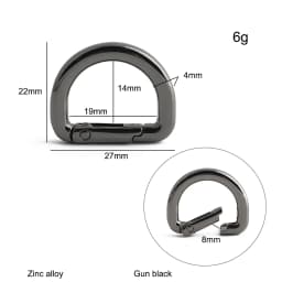 20/50/100PCS 13mm 16mm 19mm 25mm Metal Buckles Spring D Ring Keyring Clasps For Bags Shoulder Hanger Connect Hook Accessories