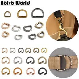 20/50/100PCS 13mm 16mm 19mm 25mm Metal Buckles Spring D Ring Keyring Clasps For Bags Shoulder Hanger Connect Hook Accessories