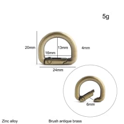 20/50/100PCS 13mm 16mm 19mm 25mm Metal Buckles Spring D Ring Keyring Clasps For Bags Shoulder Hanger Connect Hook Accessories