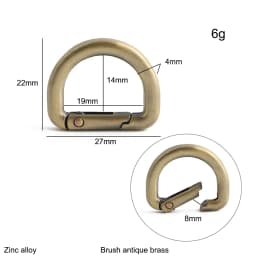 20/50/100PCS 13mm 16mm 19mm 25mm Metal Buckles Spring D Ring Keyring Clasps For Bags Shoulder Hanger Connect Hook Accessories