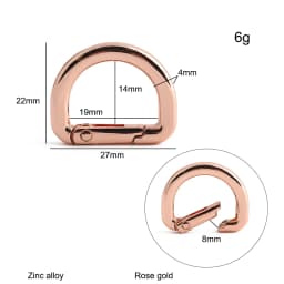 20/50/100PCS 13mm 16mm 19mm 25mm Metal Buckles Spring D Ring Keyring Clasps For Bags Shoulder Hanger Connect Hook Accessories