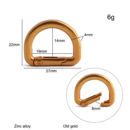 20/50/100PCS 13mm 16mm 19mm 25mm Metal Buckles Spring D Ring Keyring Clasps For Bags Shoulder Hanger Connect Hook Accessories