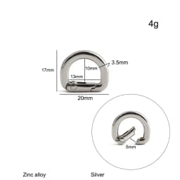 20/50/100PCS 13mm 16mm 19mm 25mm Metal Buckles Spring D Ring Keyring Clasps For Bags Shoulder Hanger Connect Hook Accessories