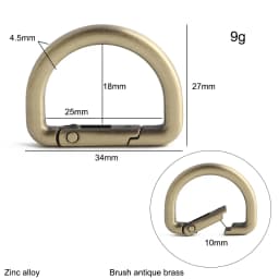 20/50/100PCS 13mm 16mm 19mm 25mm Metal Buckles Spring D Ring Keyring Clasps For Bags Shoulder Hanger Connect Hook Accessories
