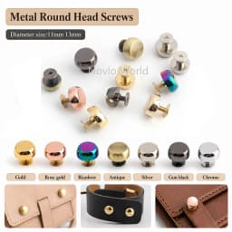 50-200pcs 8 colors 11mm 13mm Solid Cast Stud DIY Bag Bottom Rivets In Screws,Bags Handbags Purse Feet Studs Accessories