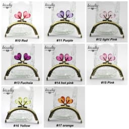 KISSDIY 10 PCS  8.5CM Heart Metal Purse Frame Antique Bronze Arc Bags Hardware Kiss Clasp Pattern DIY Bag Accessories