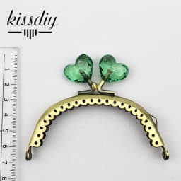 KISSDIY 10 PCS  8.5CM Heart Metal Purse Frame Antique Bronze Arc Bags Hardware Kiss Clasp Pattern DIY Bag Accessories