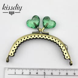 KISSDIY 10 PCS  8.5CM Heart Metal Purse Frame Antique Bronze Arc Bags Hardware Kiss Clasp Pattern DIY Bag Accessories