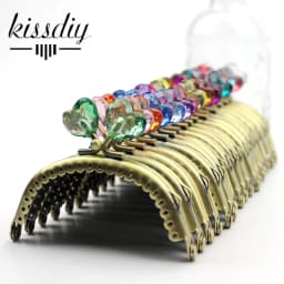 KISSDIY 10 PCS  8.5CM Heart Metal Purse Frame Antique Bronze Arc Bags Hardware Kiss Clasp Pattern DIY Bag Accessories
