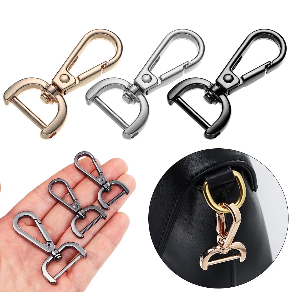1Pcs Metal Detachable Snap Hook Trigger Clips Buckles for Leather Craft Bag Strap Belt Handle Shoulder Webbing Buckle Hook