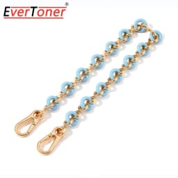 EverToner Acrylic donut metal bag shoulder strap crossbody chain Lo-we flamenco shoulder bag resin versatile decorative chain