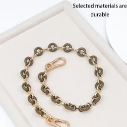 EverToner Acrylic donut metal bag shoulder strap crossbody chain Lo-we flamenco shoulder bag resin versatile decorative chain