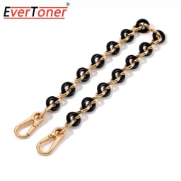 EverToner Acrylic donut metal bag shoulder strap crossbody chain Lo-we flamenco shoulder bag resin versatile decorative chain