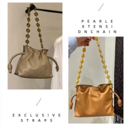 EverToner Acrylic donut metal bag shoulder strap crossbody chain Lo-we flamenco shoulder bag resin versatile decorative chain