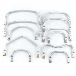5/10Pcs Metal Purse Frame Aluminium Tube Bag Handle Clutch Kiss Lock Clasp Wallet Replacement Bracket DIY Hardware Accessories