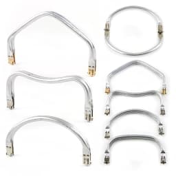 5/10Pcs Metal Purse Frame Aluminium Tube Bag Handle Clutch Kiss Lock Clasp Wallet Replacement Bracket DIY Hardware Accessories