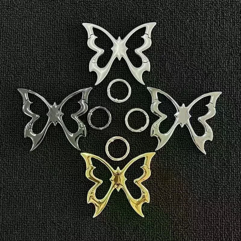 Hollow Out Butterfly Zinc Alloy Keychain Mountaineering Belt Buckle Bag Pendant Keyring Carabiner Waist Hanging Keychain