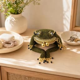Kiss Lock Small Pouch Cute Amphibian Accessory Container for Daily Carry Handheld Ring Pendant Decoration