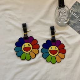 Kknar Sunflower Boarding Pass Creative Ins Style Cute Trendy Travel Anti-Lost Bag Tag Identification Label Spring 2024
