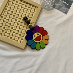 Kknar Sunflower Boarding Pass Creative Ins Style Cute Trendy Travel Anti-Lost Bag Tag Identification Label Spring 2024