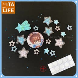 Italife Pink Shining Stars Ita Bag Accessories 4 Colors Kawaii Candy Color Stars Meteor Starry for Blue Itabag Decorations H324