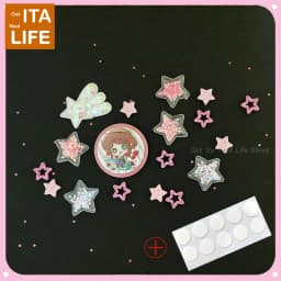 Italife Pink Shining Stars Ita Bag Accessories 4 Colors Kawaii Candy Color Stars Meteor Starry for Blue Itabag Decorations H324
