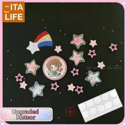 Italife Pink Shining Stars Ita Bag Accessories 4 Colors Kawaii Candy Color Stars Meteor Starry for Blue Itabag Decorations H324