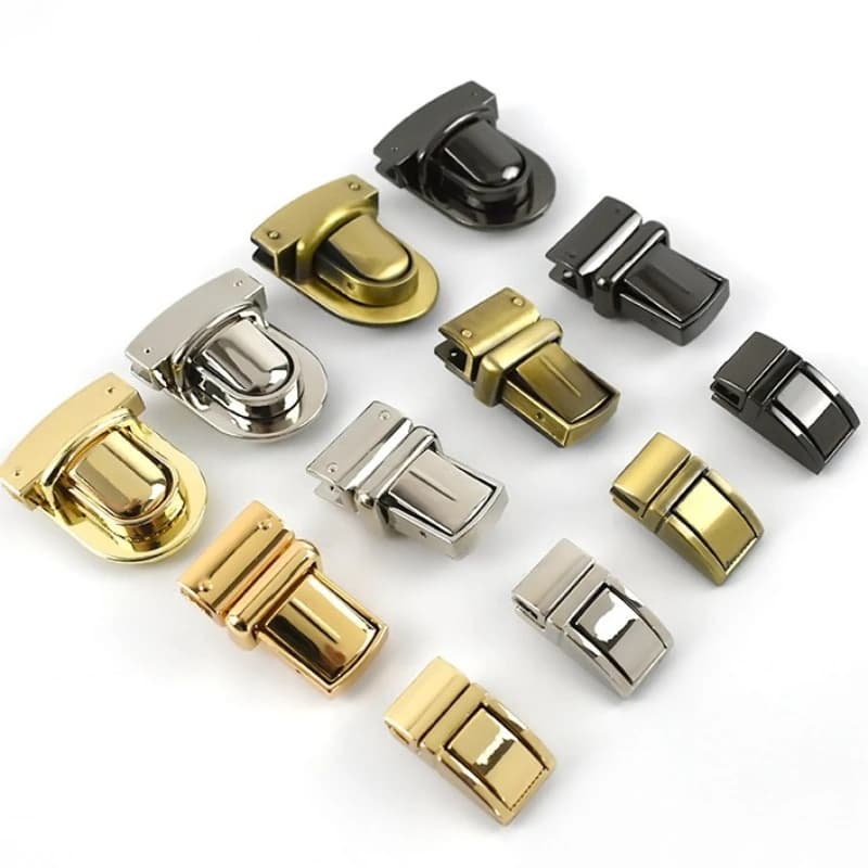 2/4Pcs Metal Bag Lock Buckles Twist Turn Lock Snap Clasp for Handbag Purse Closure Replacement Repair DIY Hardware Accessories