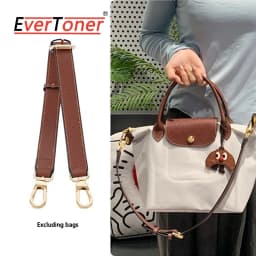 EverToner Bag Shoulder Strap For Long-champ Bag Adjustable Free Punching Modified Messenger Strap Leather Shoulder Strap
