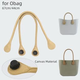 New Long Short Round Solid Color Canvas Fabric Obag Handle Straps for Classic Mini O Bag Accessories