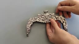 1 Set Antique Brass Bronze Color Metal Purse Frame Crystal On Surface Screws Obag1 Set Antiqu Material Metal Purse Handle Frame